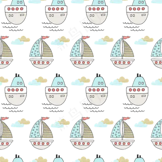 儿童卡通插画底纹装饰图案彩色矢量素材