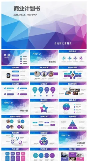 商业计划书精美ppt模板 预览图