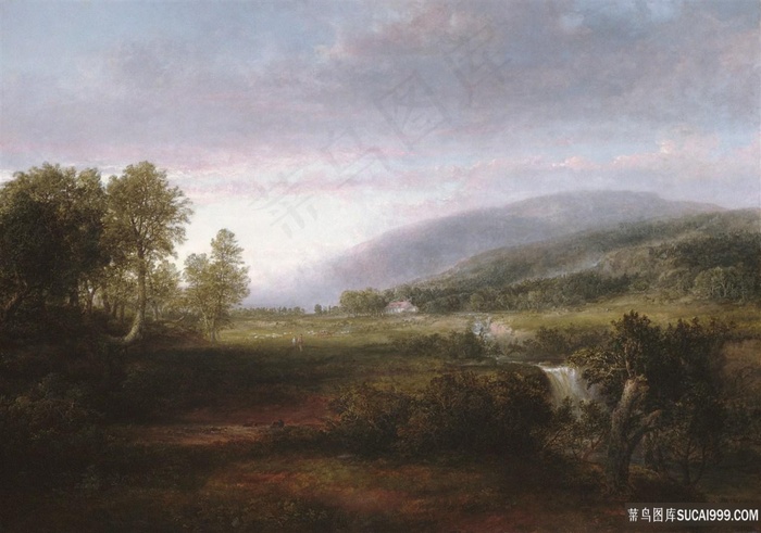 春天的风景油画