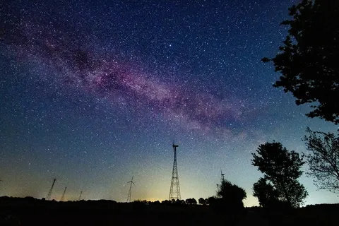 黑色星空摄影素材
