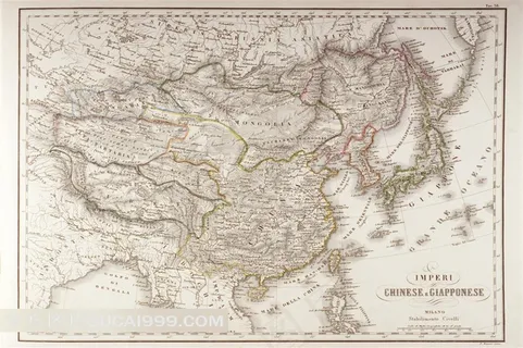 精细地形的亚洲地图 精细地形的亚洲地图