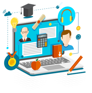 网上办公卡通简笔