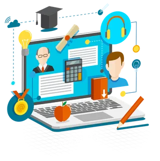 网上办公卡通简笔