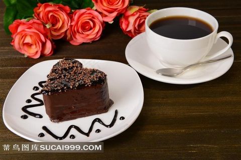 浪漫玫瑰和香浓巧克力咖啡图片 浪漫玫瑰和香浓巧克力咖啡图片