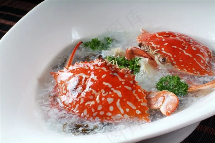 紫菜兰花蟹美食素材