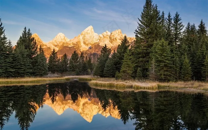 美国怀俄明州山水自然风景写真图