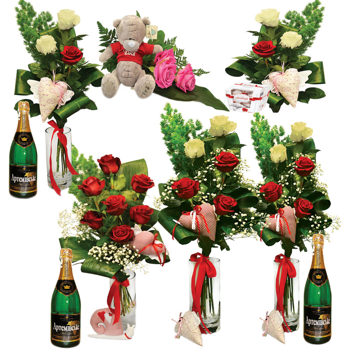 酒瓶花卉装饰素材