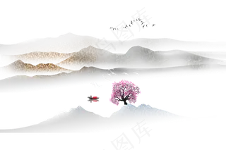 水墨山水素材 