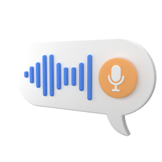 语音简约3D数据png图标素材