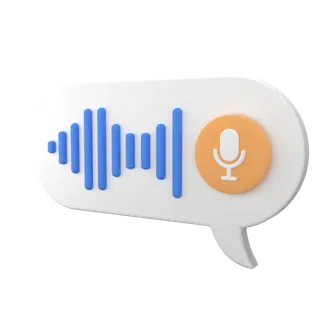 语音简约3D数据png图标素材