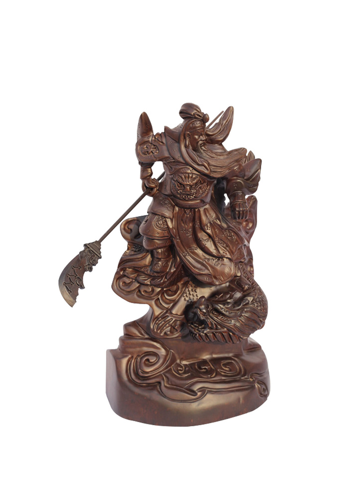 雕塑木材关公素材