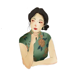 美女民国旗袍美人