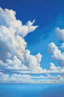 夏日蓝天白云海报素材背景