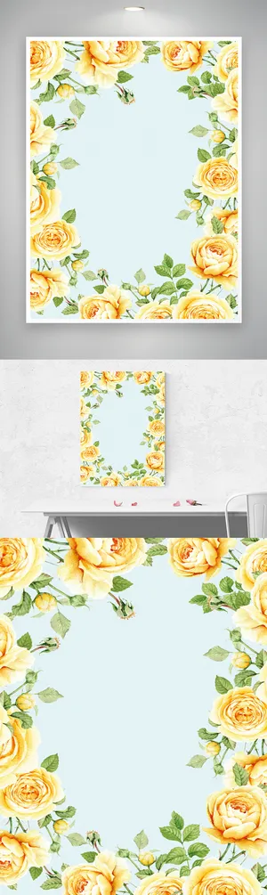 大气花朵海报背景素材