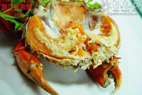 原只蒸蟹糕美食元素菜品 原只蒸蟹糕美食元素菜品