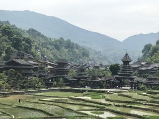 黔东南建筑梯田风景
