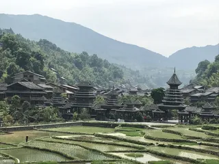 黔东南建筑梯田风景