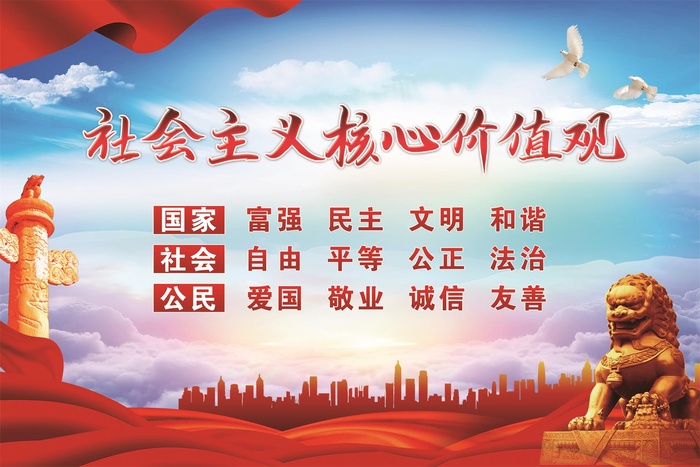 *核心价值观psd模版下载