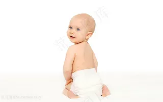 转身的婴儿孩子高清图片