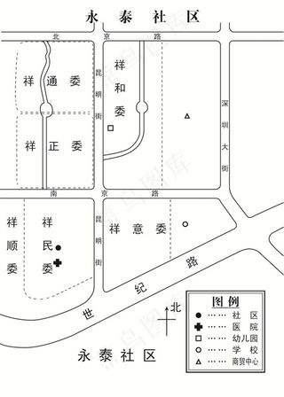 社区内委员会分布设计图纸
