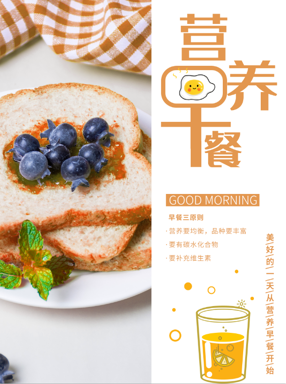 营养早餐海报