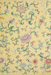 黄色背景中式传统纹样集锦中国风图片