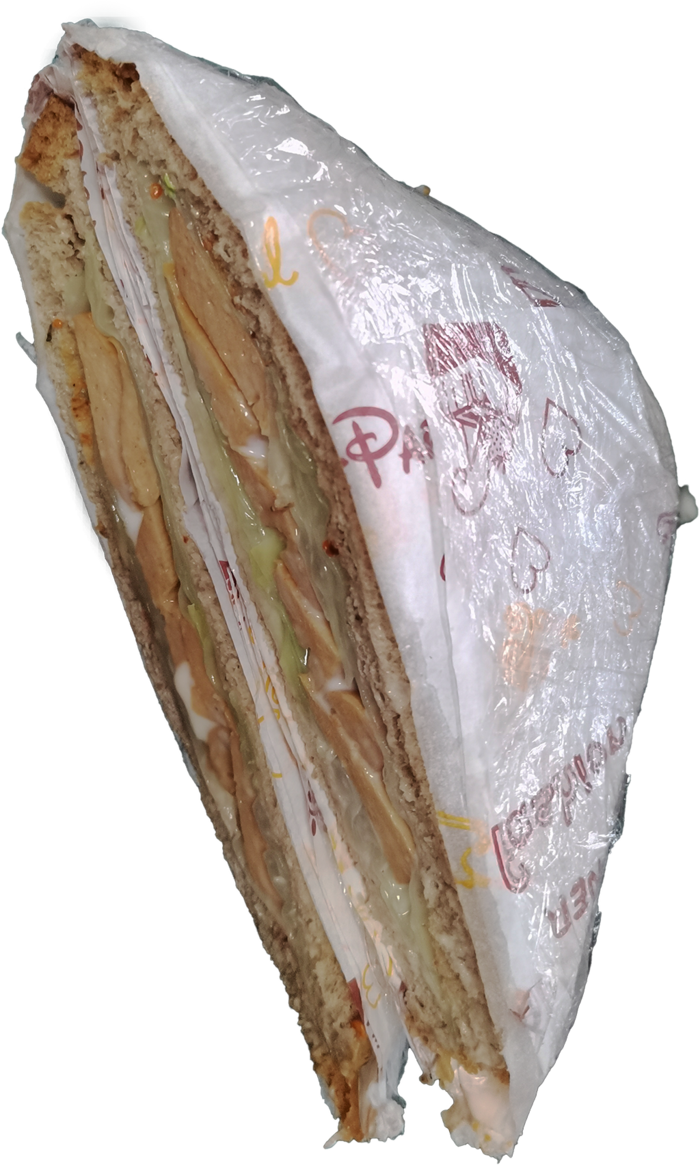 对切三角形汉堡包好三明治未切开免抠实物实拍摄影元素素材