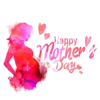 水彩粉色母亲节素材