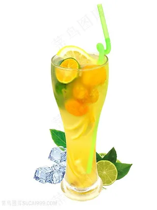 金桔柠檬爽冷饮饮料图片（PNG免抠图）