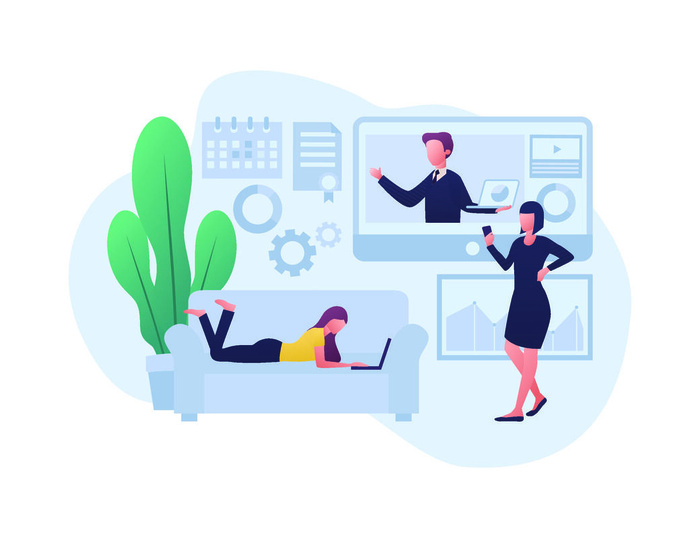 扁平化人物场景办公互联网等距ai矢量设计网页海报UI素材插画