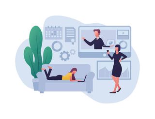 扁平化人物场景办公互联网等距ai矢量设计网页海报UI素材插画