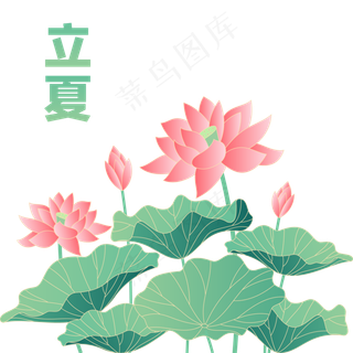 立夏节气免抠png  