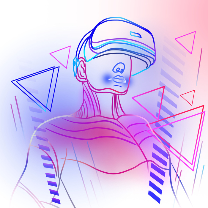 科技人工智能虚拟现实VR元宇宙海报模板PSD分层设计素材