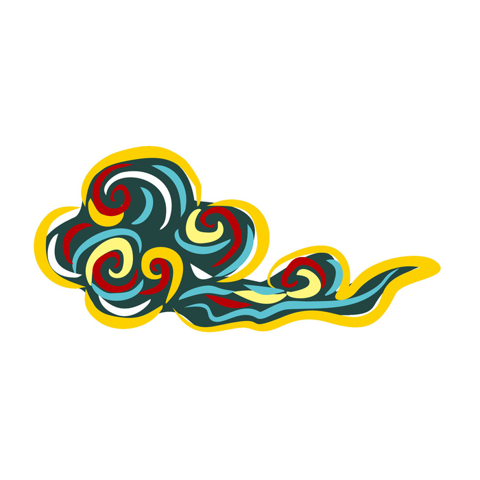 中国风中式国潮敦煌云纹祥云插画图案云朵云彩元素PSDAI设计素材