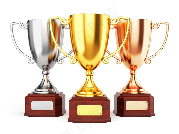 三个不同的奖杯