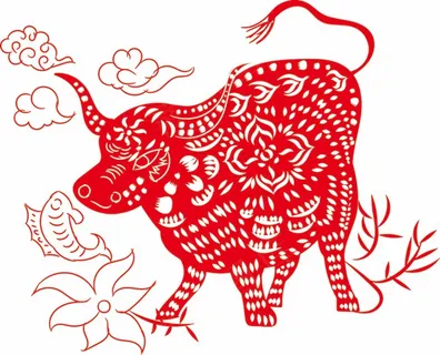 牛剪纸 剪纸风元素 牛剪纸 剪纸风元素