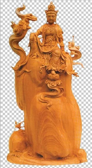 雕塑观音木材素材 雕塑观音木材素材