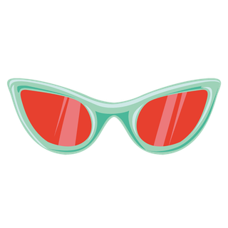 眼镜卡通绿色