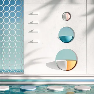 夏季游泳池背景