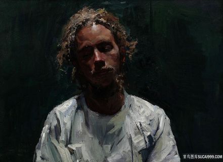 胡须男士肖像艺术挂画