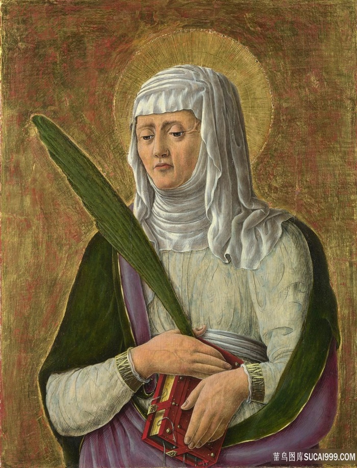 女圣人肖像艺术油画图片