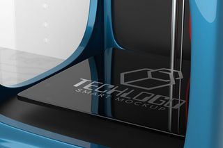 机器logo样机模板