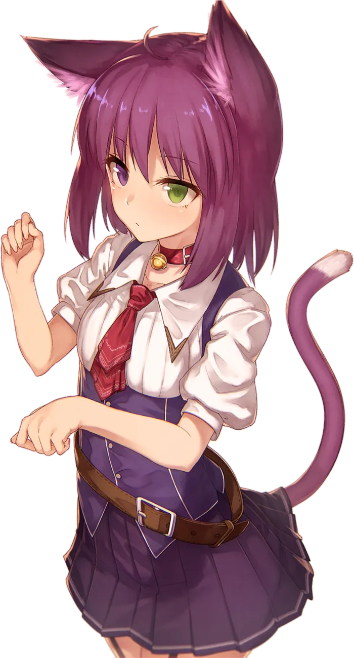 白衬衫猫女郎素材卡通人物