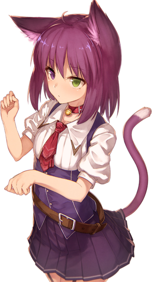 白衬衫猫女郎素材卡通人物