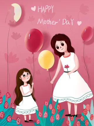 母亲节 母亲节插画 母亲节宣传