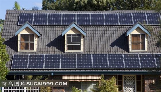 别墅建筑太阳能板设计图片