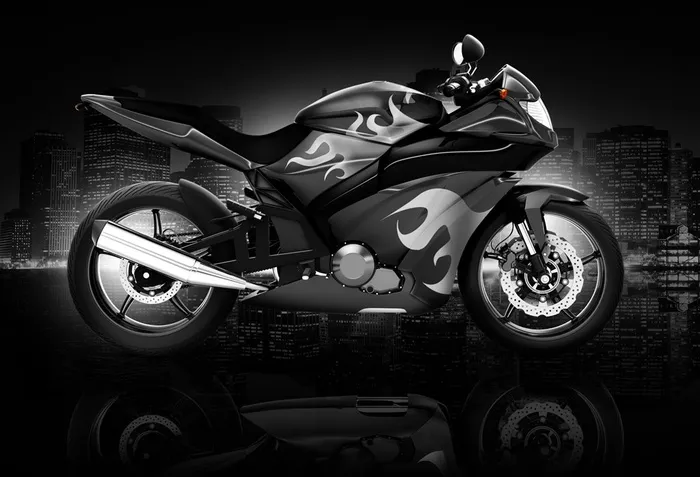 黑色大气的摩托车