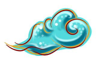 中国风中式国潮敦煌云纹祥云插画图案云朵云彩元素PSDAI设计素材