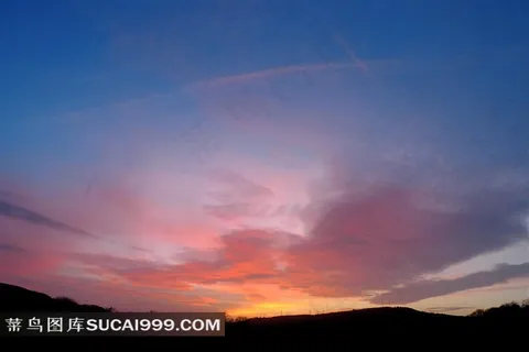 夕阳日落天空摄影