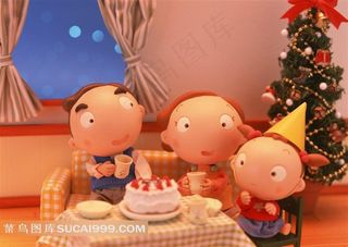 卡通儿童过生日素材图片